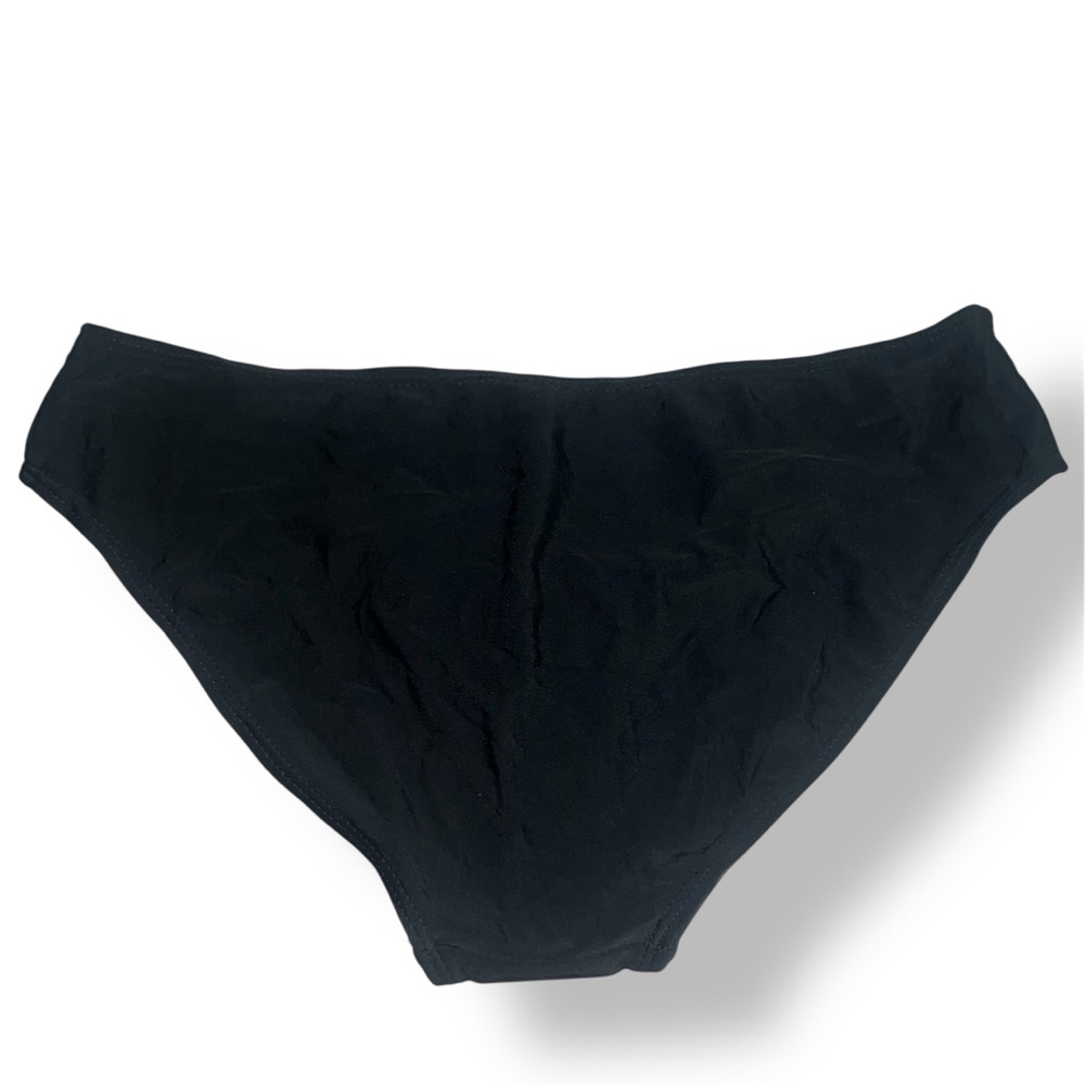 New Unbranded Black Swimsuit Bottoms High Waist Hi Cut Bikini Bottoms Med NWOT - Picture 3 of 11